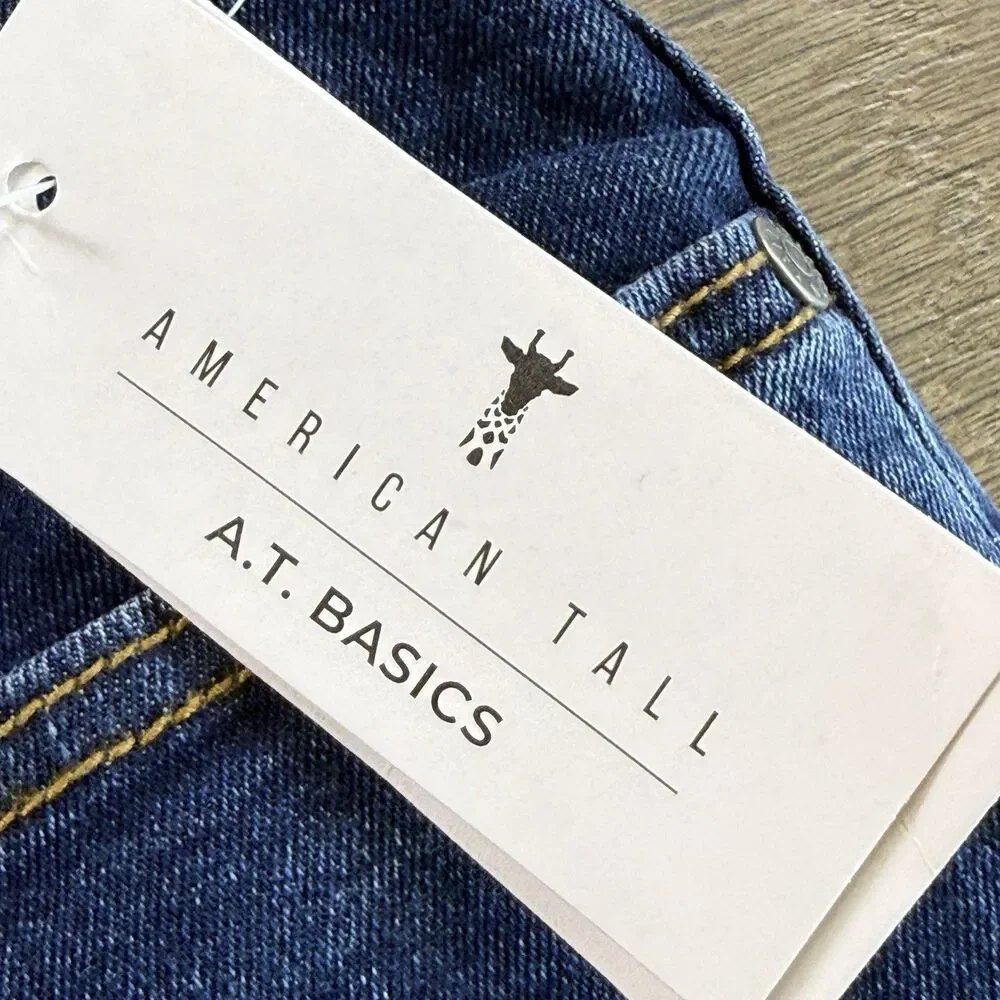 American Tall Jeans Men 34x36 AT Basics J1 Straight Fit Blue Denim Cotton